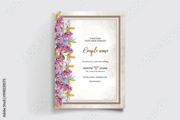 Fototapeta Save the date wedding invitation templates