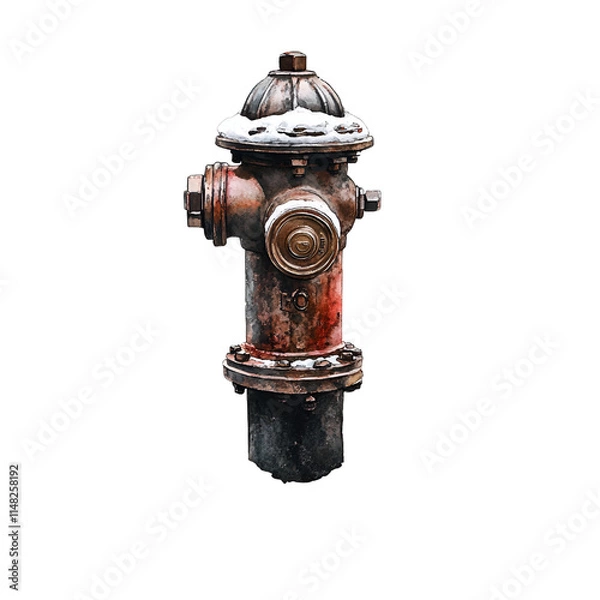 Fototapeta Antique Firefighter Clipart Vector Illustration