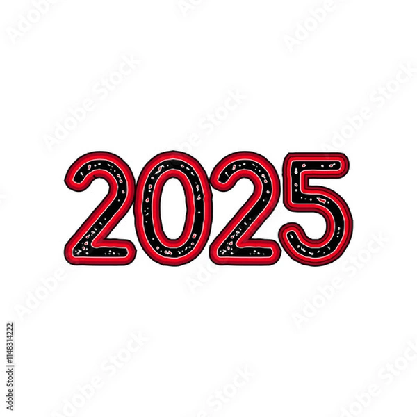 Obraz 2025  new year text