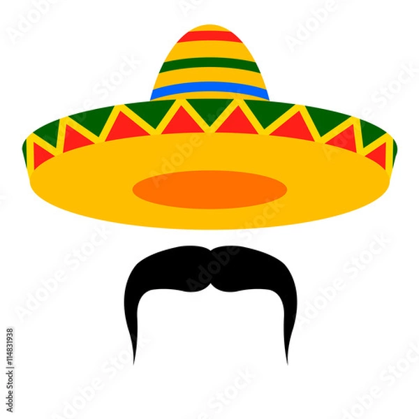 Obraz sombrero moustache