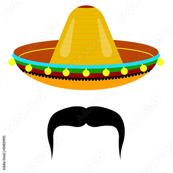 Obraz sombrero moustache