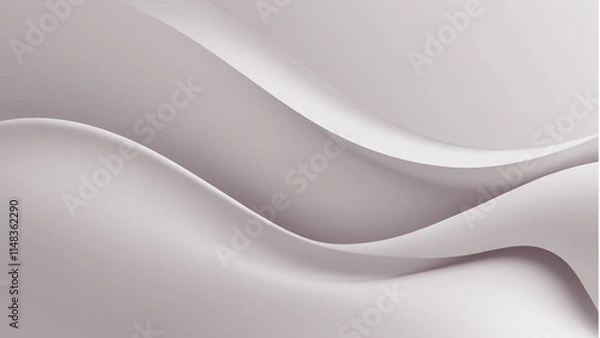 Fototapeta Abstract Minimal Wave Design | Smooth Monochrome Background