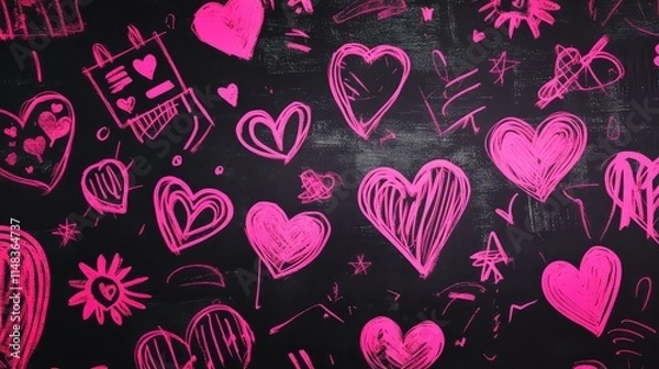 Fototapeta Valentine's Day Themed Background, Generative AI
