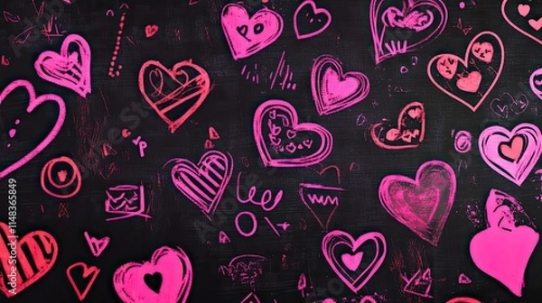 Fototapeta Valentine's Day Themed Background, Generative AI