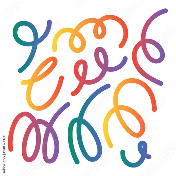 Fototapeta Colorful Abstract Flowing Pattern Design
