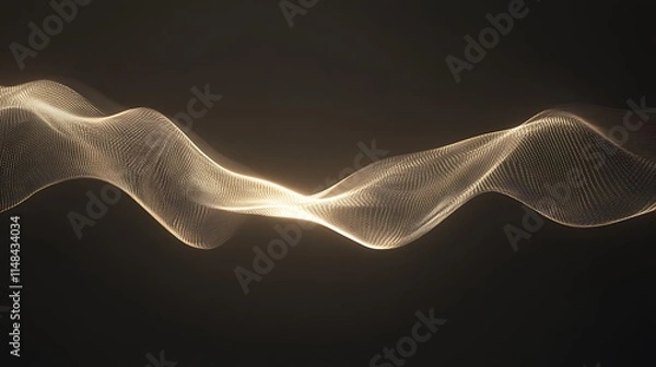 Fototapeta Golden waves abstract.