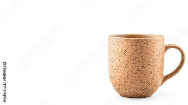Fototapeta a ceramic coffee cup, kitchenware, modern design, matte finish, isolated on white background