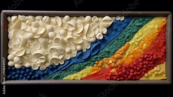 Fototapeta Colorful Confectionery Creation in Rectangular Tray