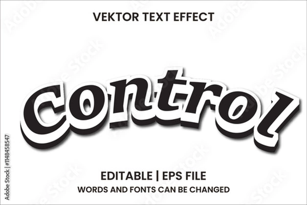 Fototapeta editable control effect text
