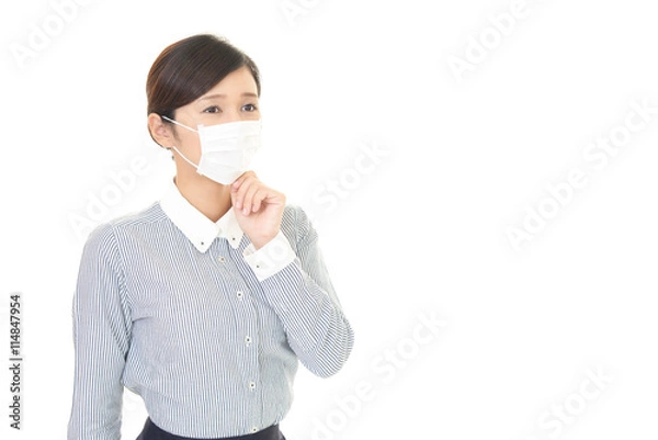 Fototapeta 風邪に罹患した女性