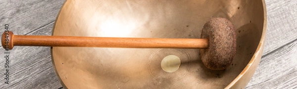 Fototapeta Banner einer Klangschale