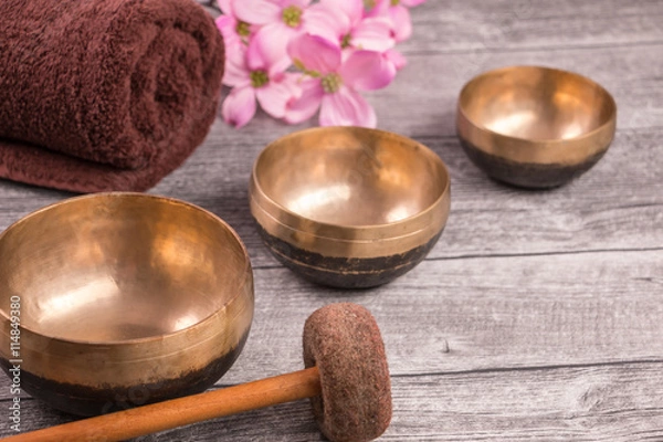 Obraz Drei Klangschalen Wellness