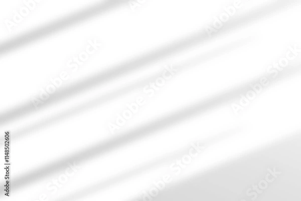 Fototapeta windowpane shadows cast on a white background overlay
