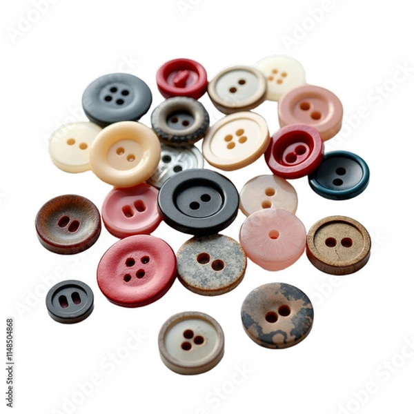 Obraz Colorful buttons on a black background