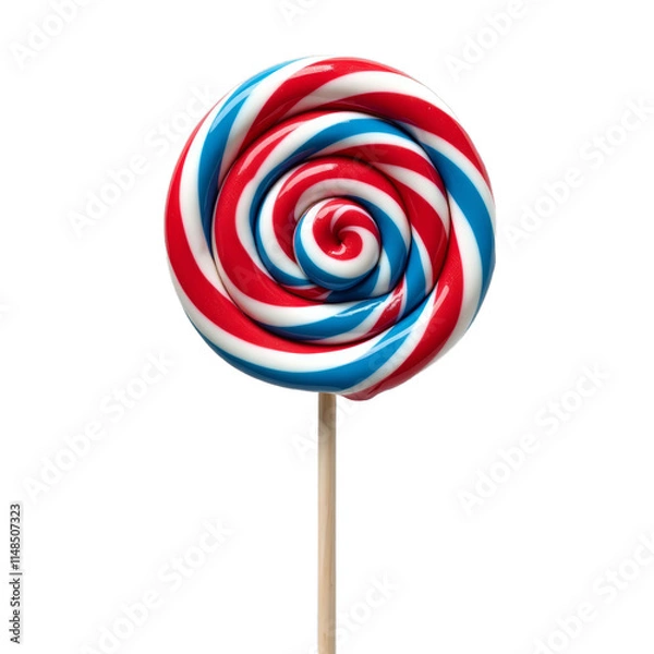 Obraz Red white and blue lollipop on stick