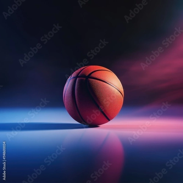 Fototapeta Basketball in suspenseful march madness atmosphere