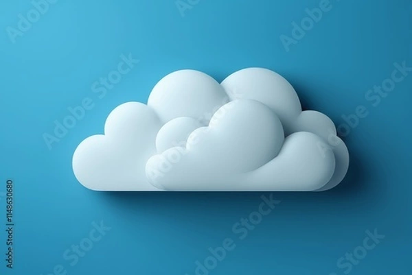 Fototapeta a cloud with a blue background