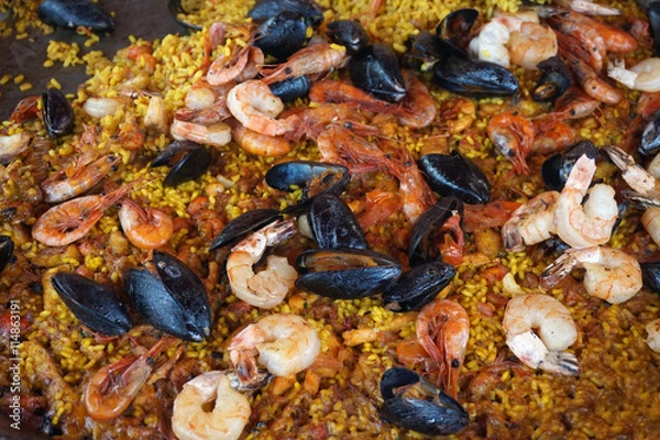Fototapeta Paella, seafood