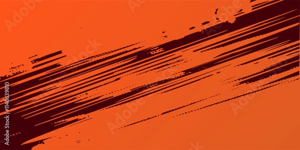 Fototapeta Abstract speed lines style orange color halftone banner design template. Vector illustration. modern halftone grunge vector orange dots halftone