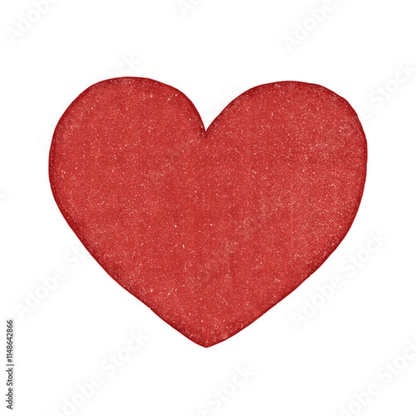 Obraz Red heart. Hand drawn illustration.