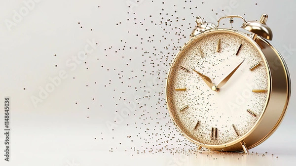 Fototapeta World Braille Day celebrates braille as a language of communication and innovation. Futuristic Tactile Braille Clock Concept in 3D Design