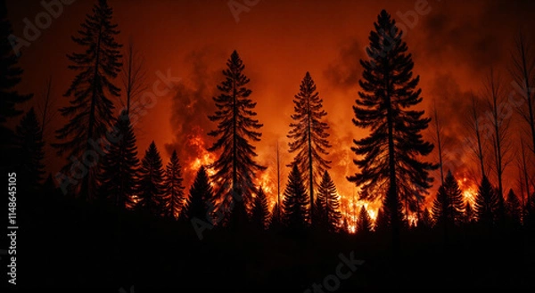 Obraz fire in the woods