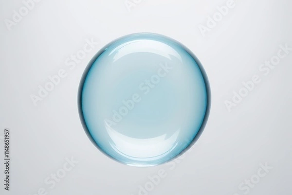 Obraz a blue glass sphere on a white background
