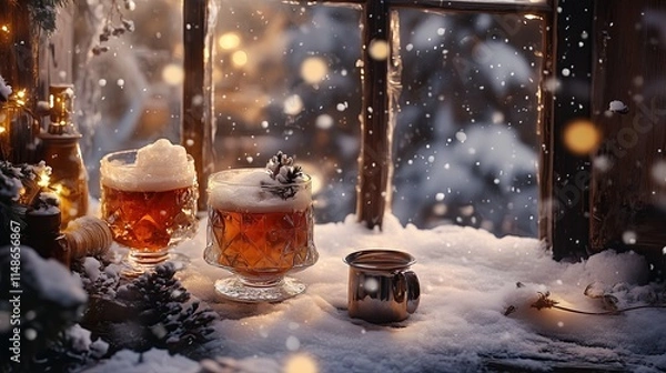 Obraz Snow globe cocktail