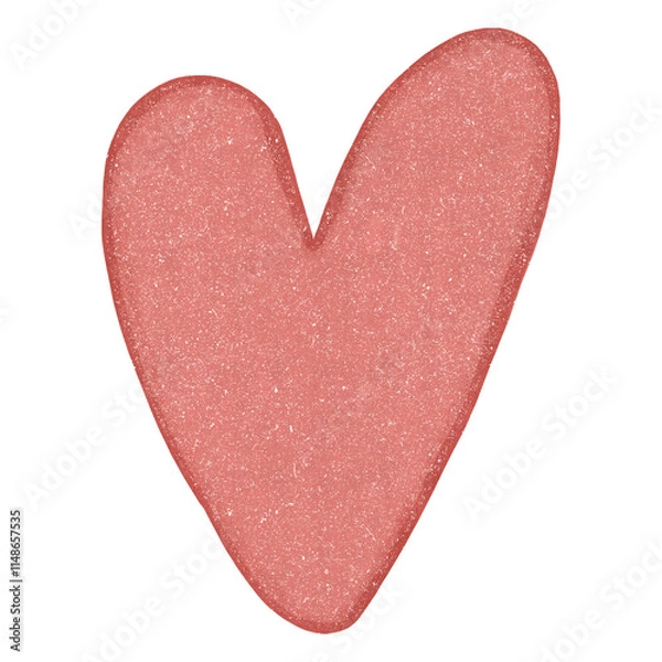Obraz Pink heart. Hand drawn illustration.