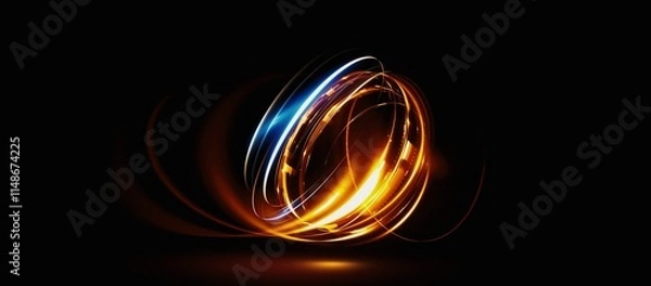Obraz render of a glowing sign abstract background illustration 