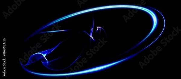 Obraz blue light abstract background illustration 