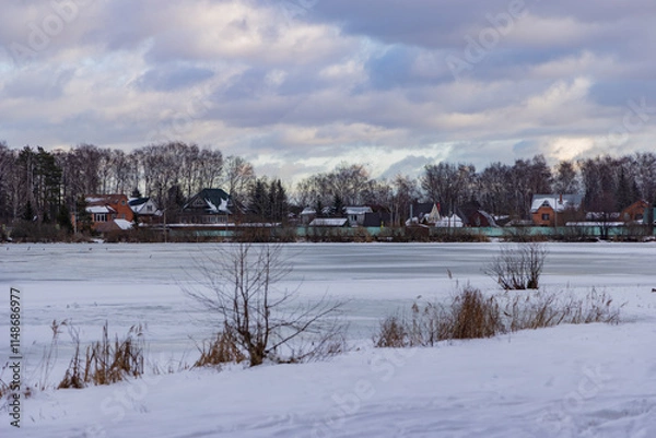 Obraz lake in winter