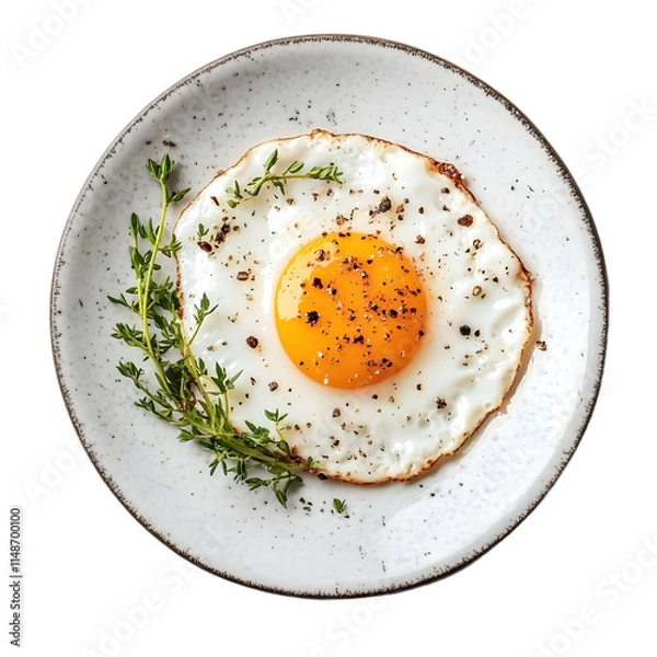 Fototapeta Delicious egg isolated on a transparent background.