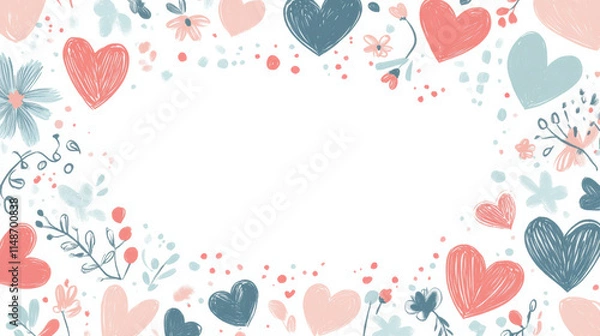 Fototapeta frame with flowers