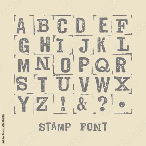 Obraz Stamp font sim 2