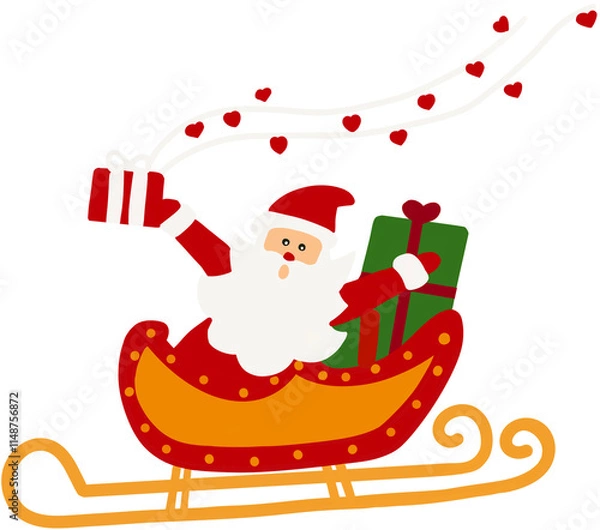 Obraz 산타 크로스 마차,산타 할아버지,산타 선물,산타 마차,크리스마스,크리스마스 선물,12.25,굴뚝,루돌프,선물 보따리,성탄절,화이트 크리스마스,날라다니는 산타,캐롤송