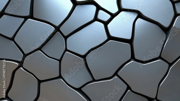 Fototapeta Abstract Metallic Grey Cracked Stone Texture Background