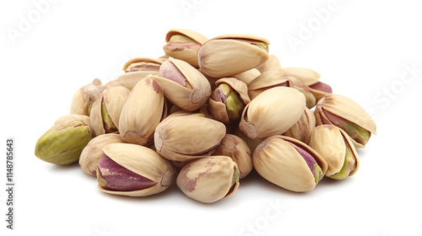 Fototapeta pistachio nuts isolated on white background