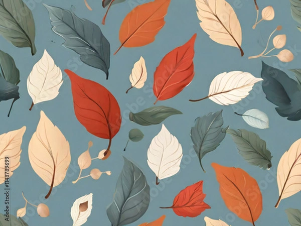 Obraz Bright colored autumn leaves, abstract nature pattern fallen leaf