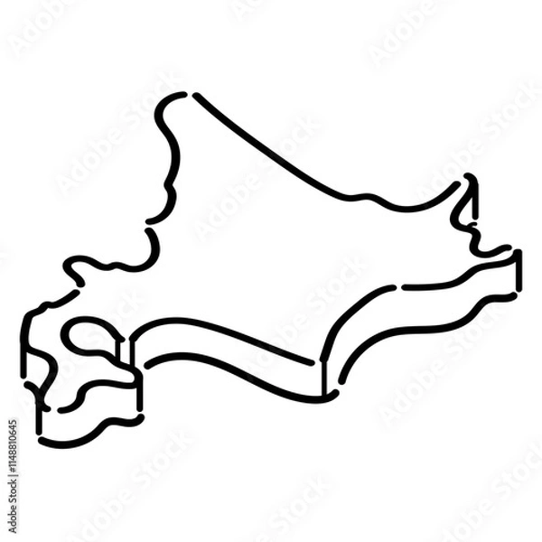 Fototapeta 北海道_アイソメトリックイラスト_02