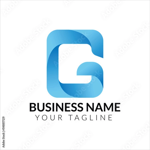 Fototapeta g gradient letter logo