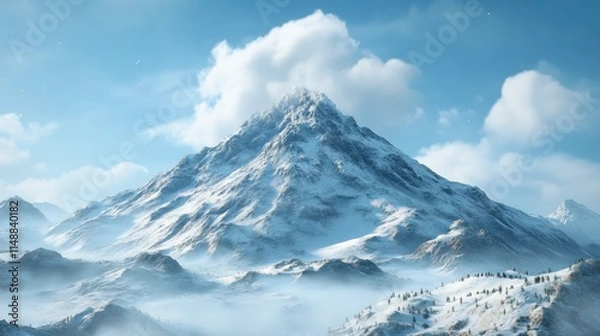 Obraz Snow-covered mountain
