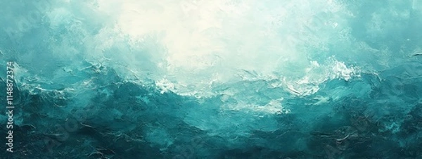 Fototapeta Blue abstract background paint watercolor water pattern art color texture. Sea background white blue abstract brush canvas wallpaper modern design wall splash sky oil stroke paper ocean light cloud.