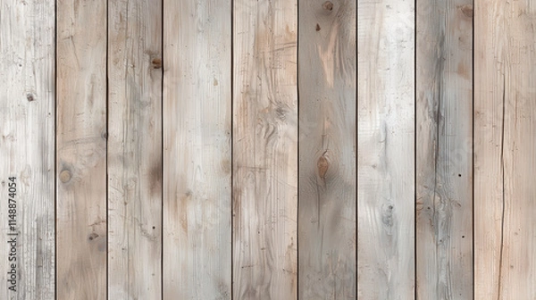 Fototapeta A close-up view of aged, weathered wood, with intricate cracks, faded gray tones, and rough grain patterns that evoke a rustic and organic charm.