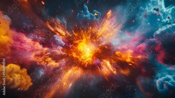 Fototapeta Emotional Energy Orb Visualization