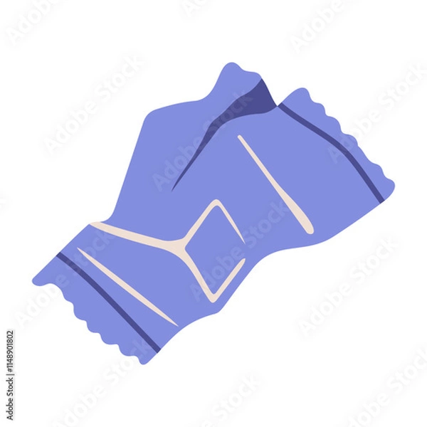 Obraz Vector candy wrapper, flatt art, plastic, recycled materials