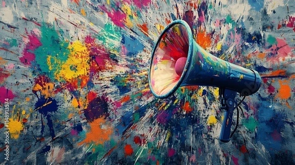 Obraz Dynamic Artistic Megaphone Expression