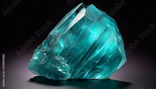 Obraz aquamarine on a black background
