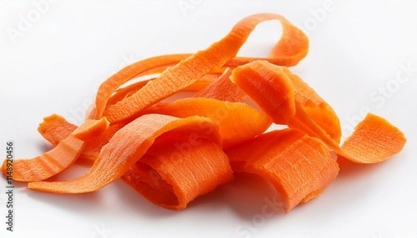 Obraz carrot peels on white background