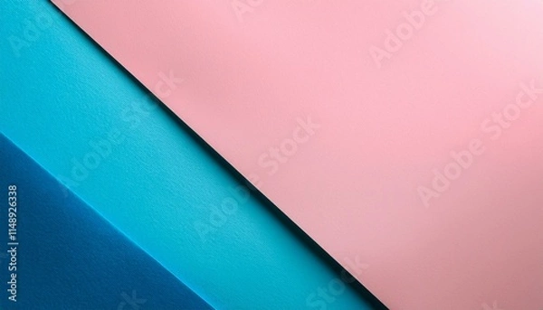 Obraz creative layout made of gradient pastel pink and blue paper backround minimal flat lay copy space available